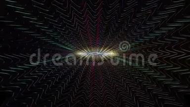 彩色反射层抽象背景视频循环-三维渲染